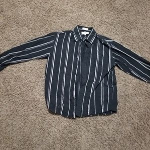 Designer style button down long sleeve shirt men